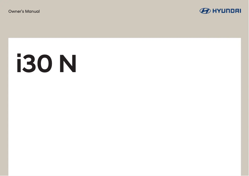 Imagen de la primera página del manual del dispositivo i30 N (2024)