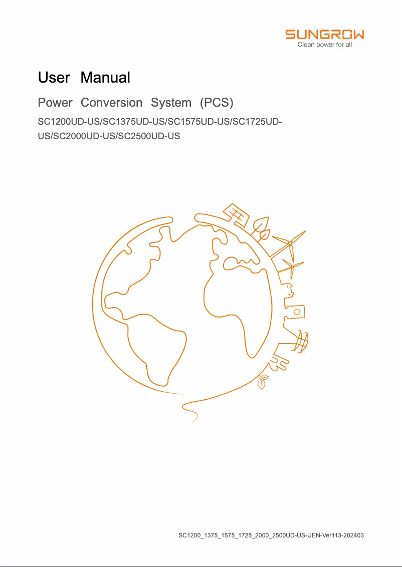 Imagen de la primera página del manual del dispositivo SC2500UD