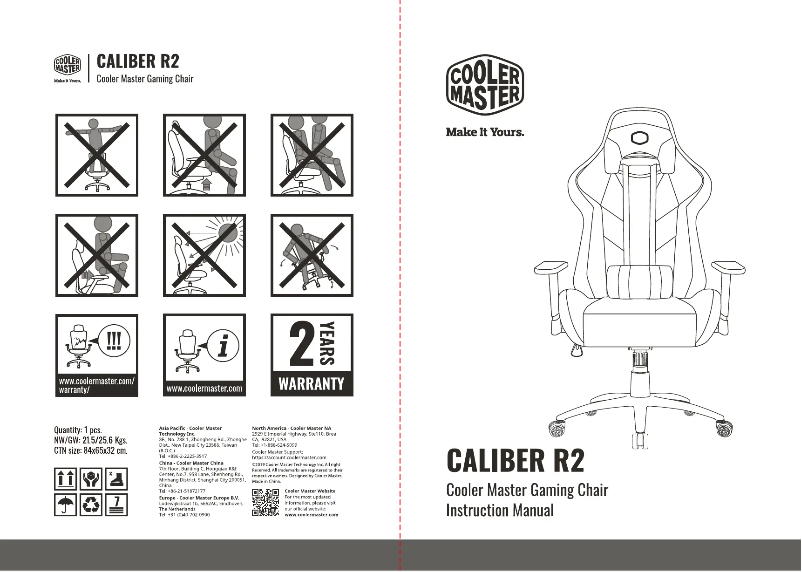 Imagen de la primera página del manual del dispositivo Caliber R2