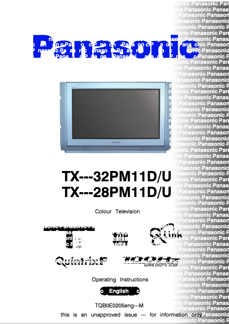 Imagen de la primera página del manual del dispositivo TX-32PM11DU