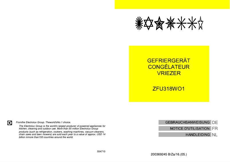 Página 1 del manual Manual de usuario Zanussi ZFU318WO1