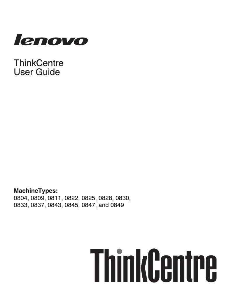 Imagen de la primera página del manual del dispositivo ThinkCentre M70e