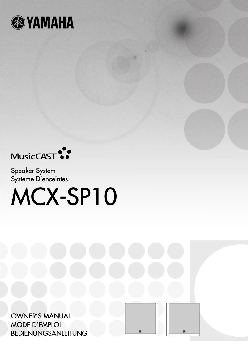 Imagen de la primera página del manual del dispositivo MCX-SP10