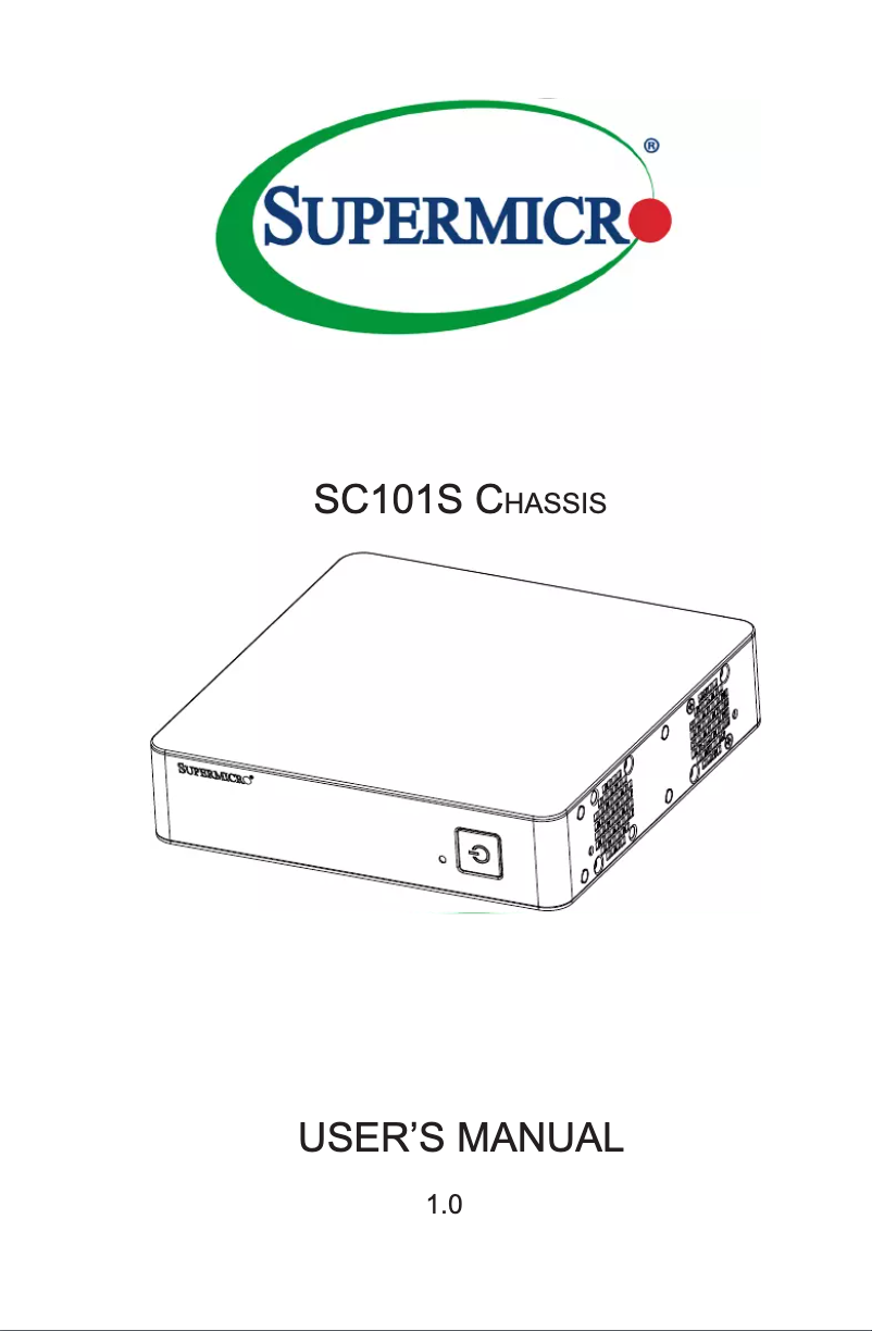 Imagen de la primera página del manual del dispositivo SuperChassis SC101S