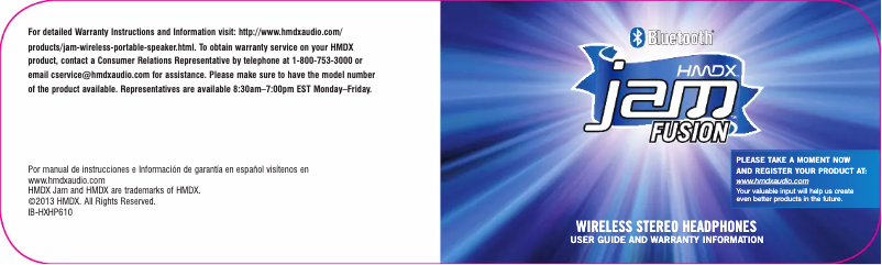 Página 1 del manual Manual de usuario Jam Fusion HX-HP610