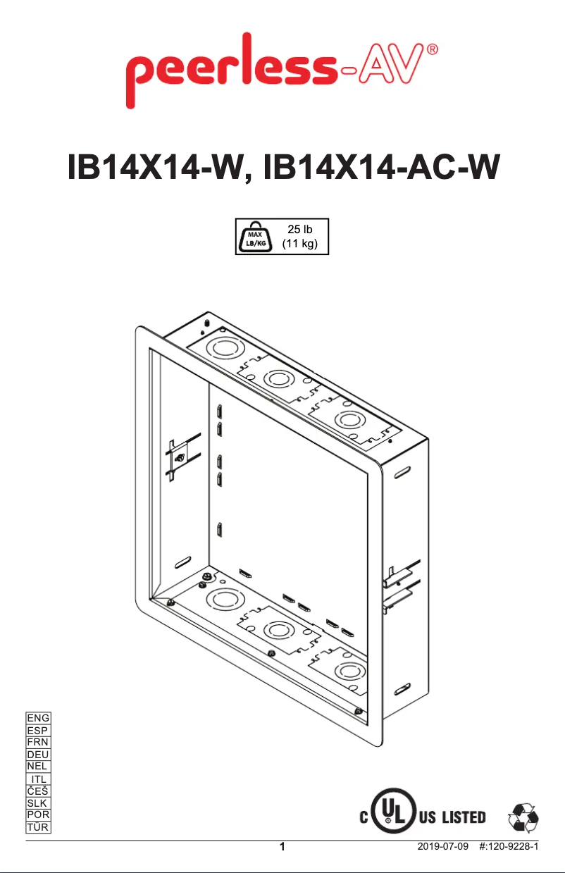 Imagen de la primera página del manual del dispositivo IB14X14-AC-W