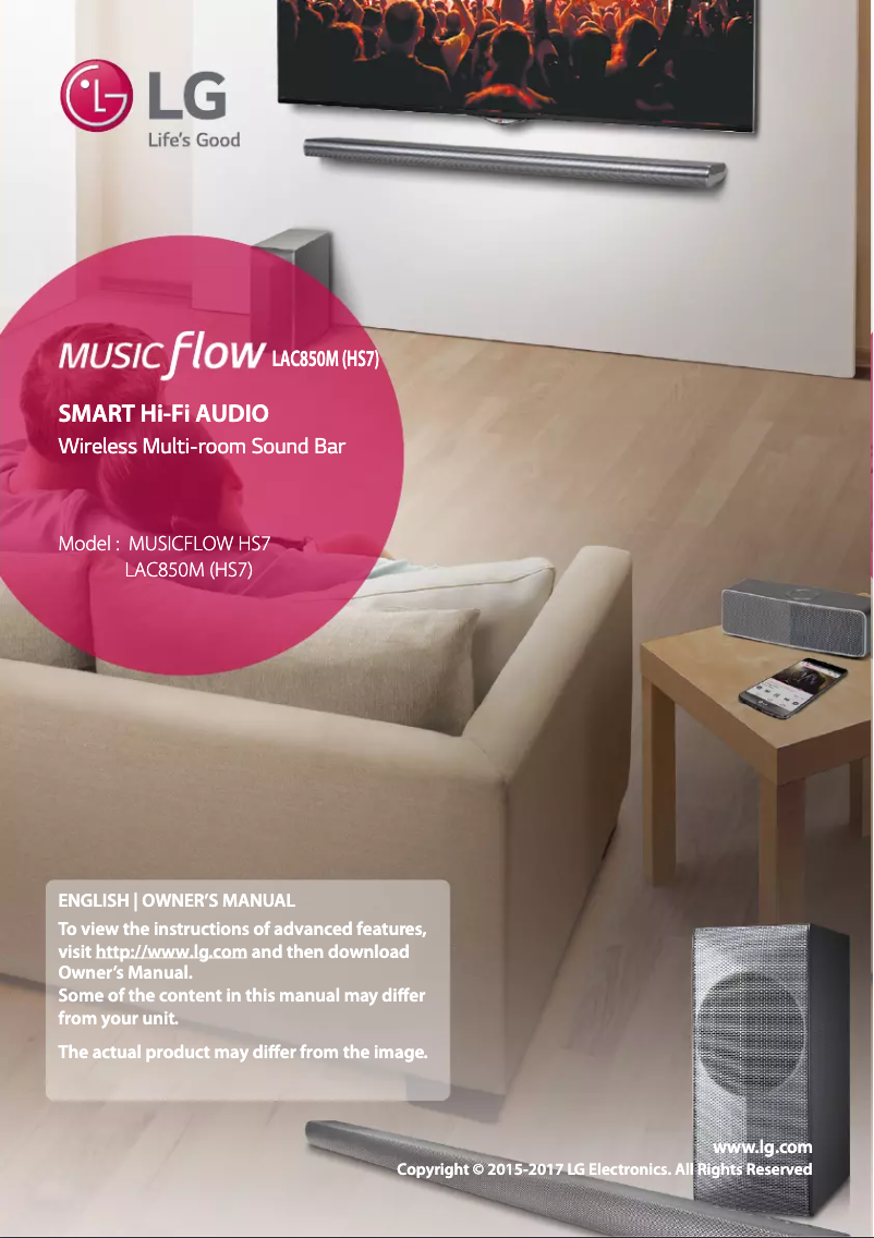 Imagen de la primera página del manual del dispositivo LAC850M