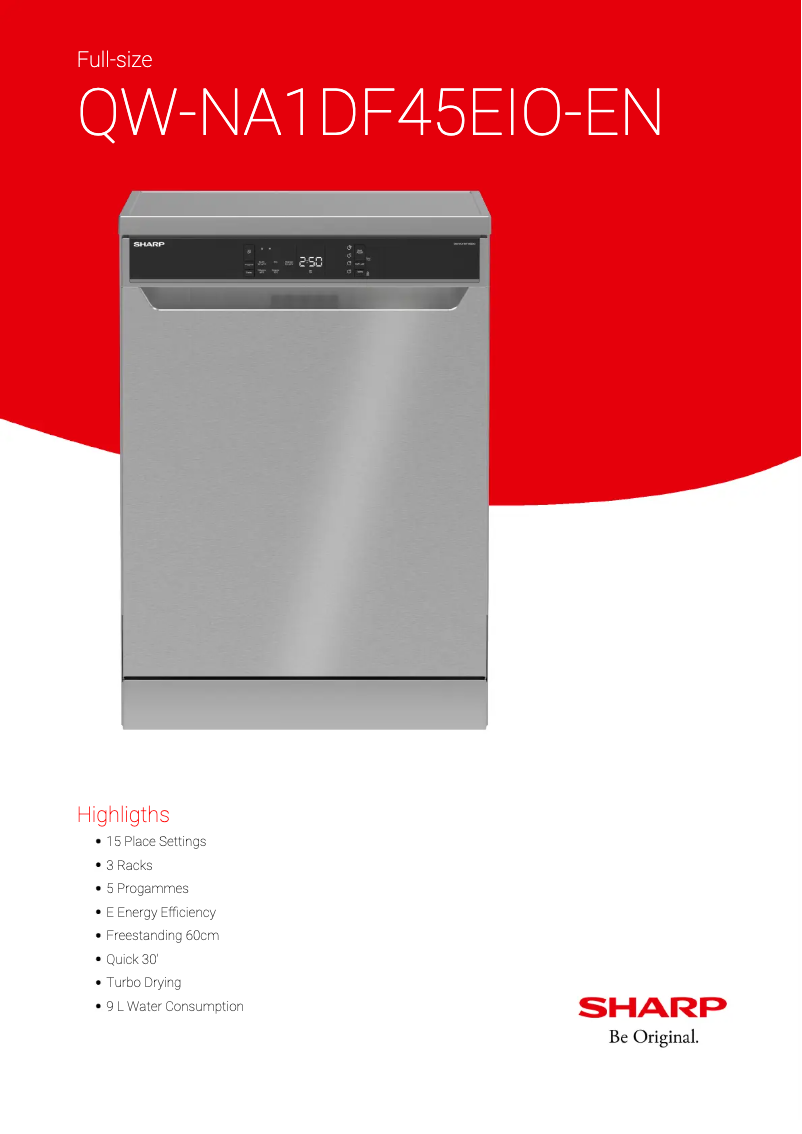 Página nº 1 - Ficha técnica Sharp QW-NA1DF45EIO-EN