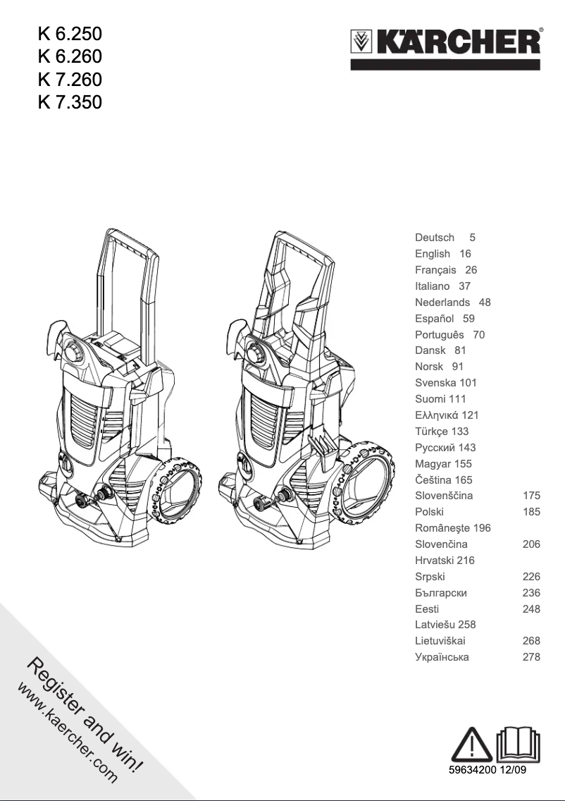 Página nº 1 - Manual de usuario Kärcher K 6.250 T300 EU