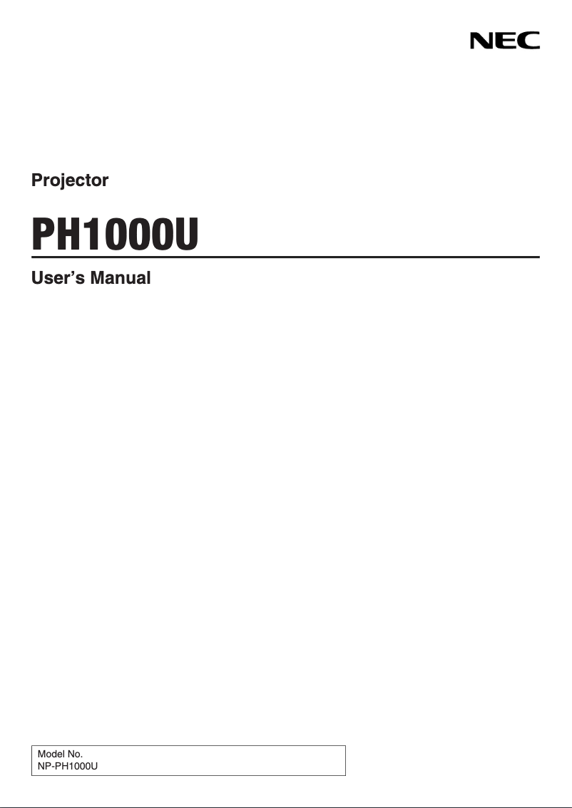 Imagen de la primera página del manual del dispositivo PH1000U