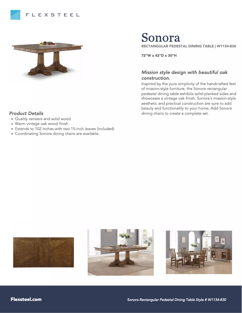 Página 1 del manual Manual de usuario Flexsteel Sonora W1134-830