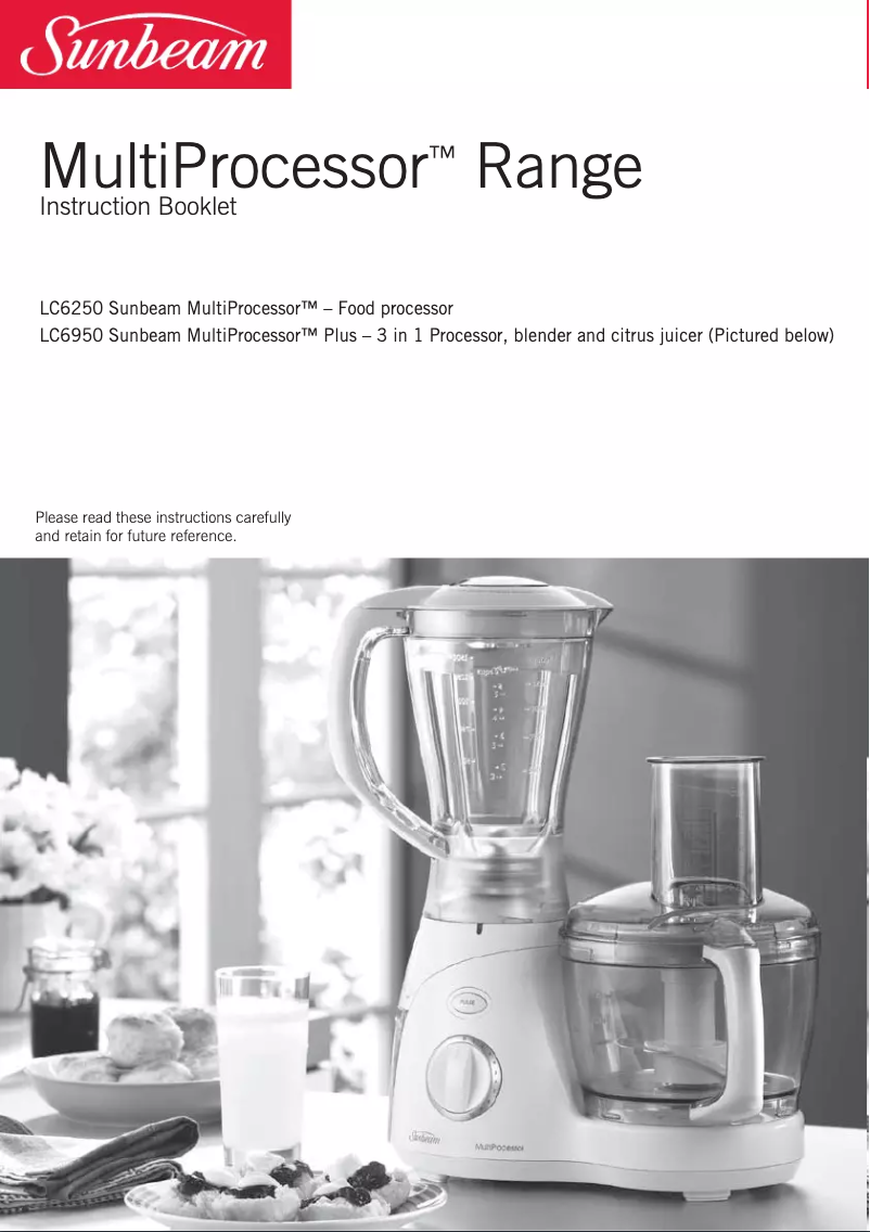 Página 1 del manual Manual de usuario Sunbeam MultiProcessor LC6250