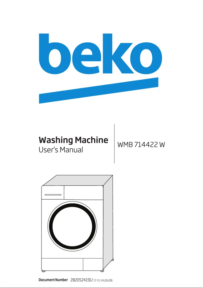 Página 1 del manual Manual de usuario Beko WMB 714422