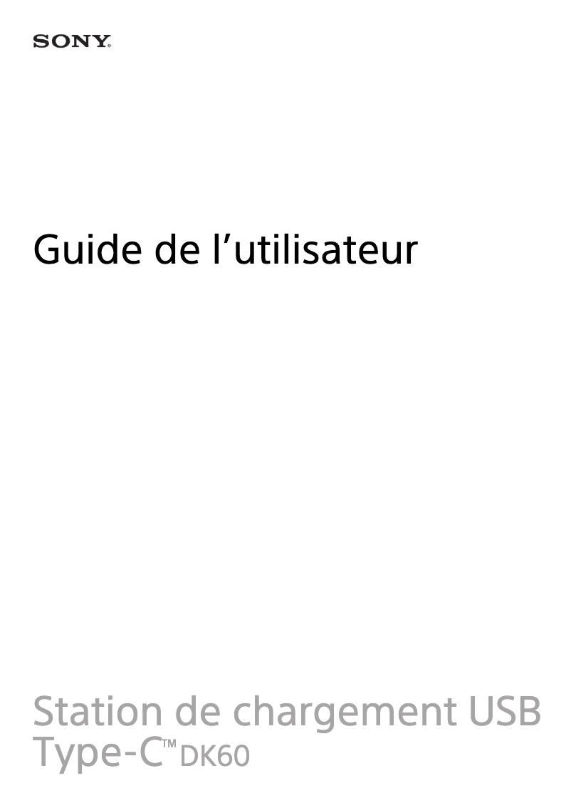 Página nº 1 - Manual de usuario Sony DK60