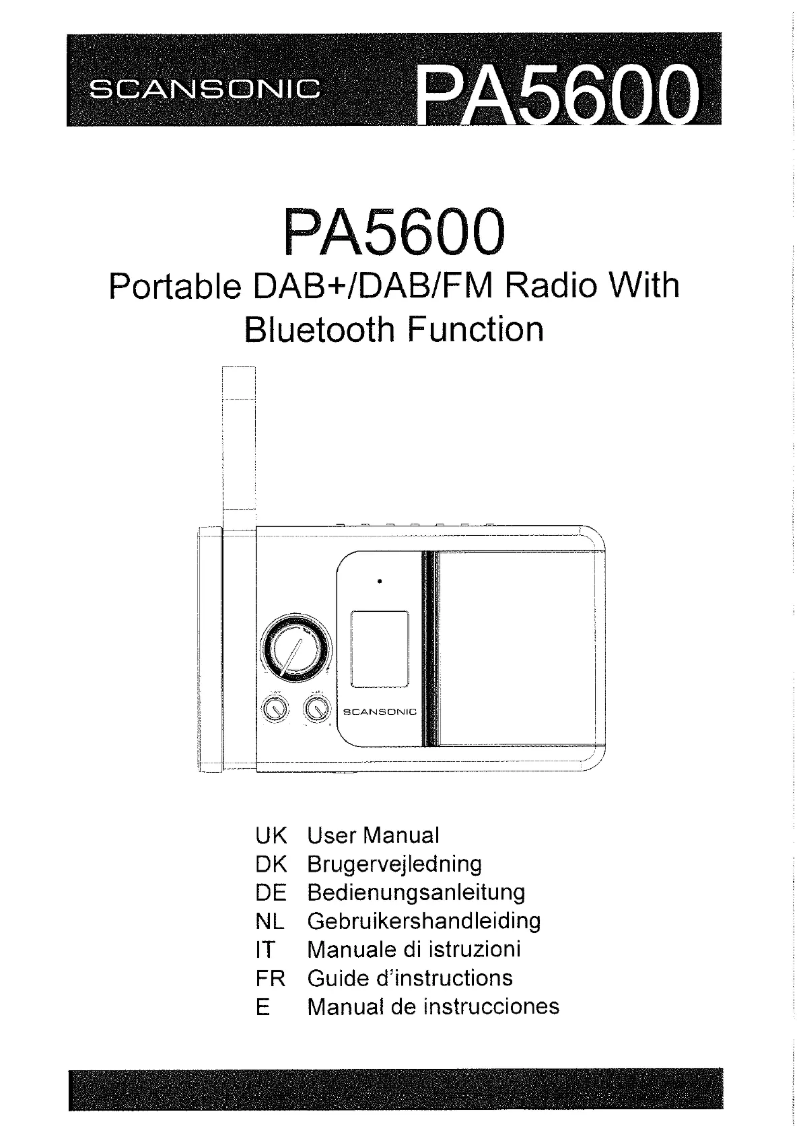 Imagen de la primera página del manual del dispositivo PA5600