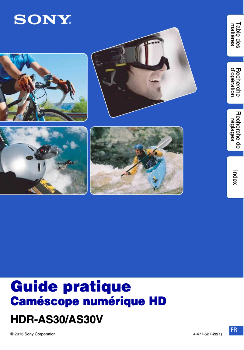 Imagen de la primera página del manual del dispositivo HDR-AS30VR