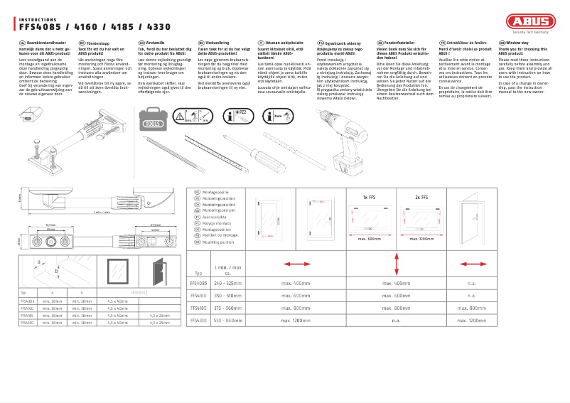 Página 1 del manual Manual de usuario Abus FFS4330
