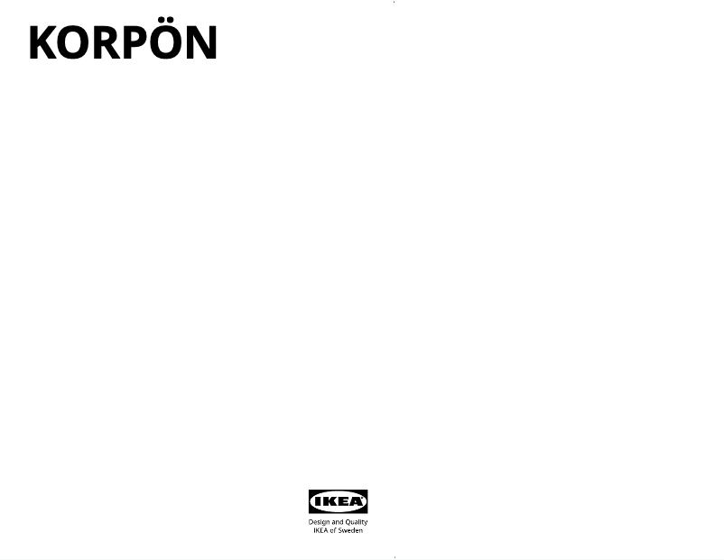 Página 1 del manual Manual de usuario Ikea KORPÖN 802.852.40