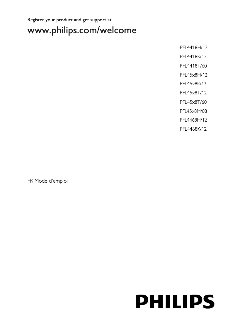 Imagen de la primera página del manual del dispositivo 4000 series 40PFL4468H