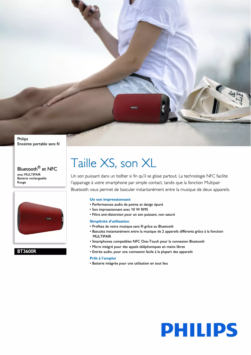 Página nº 1 - Ficha técnica Philips BT3600R