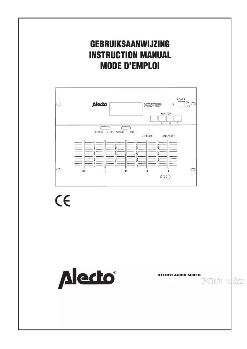 Página nº 1 - Manual de usuario Alecto PRO-127