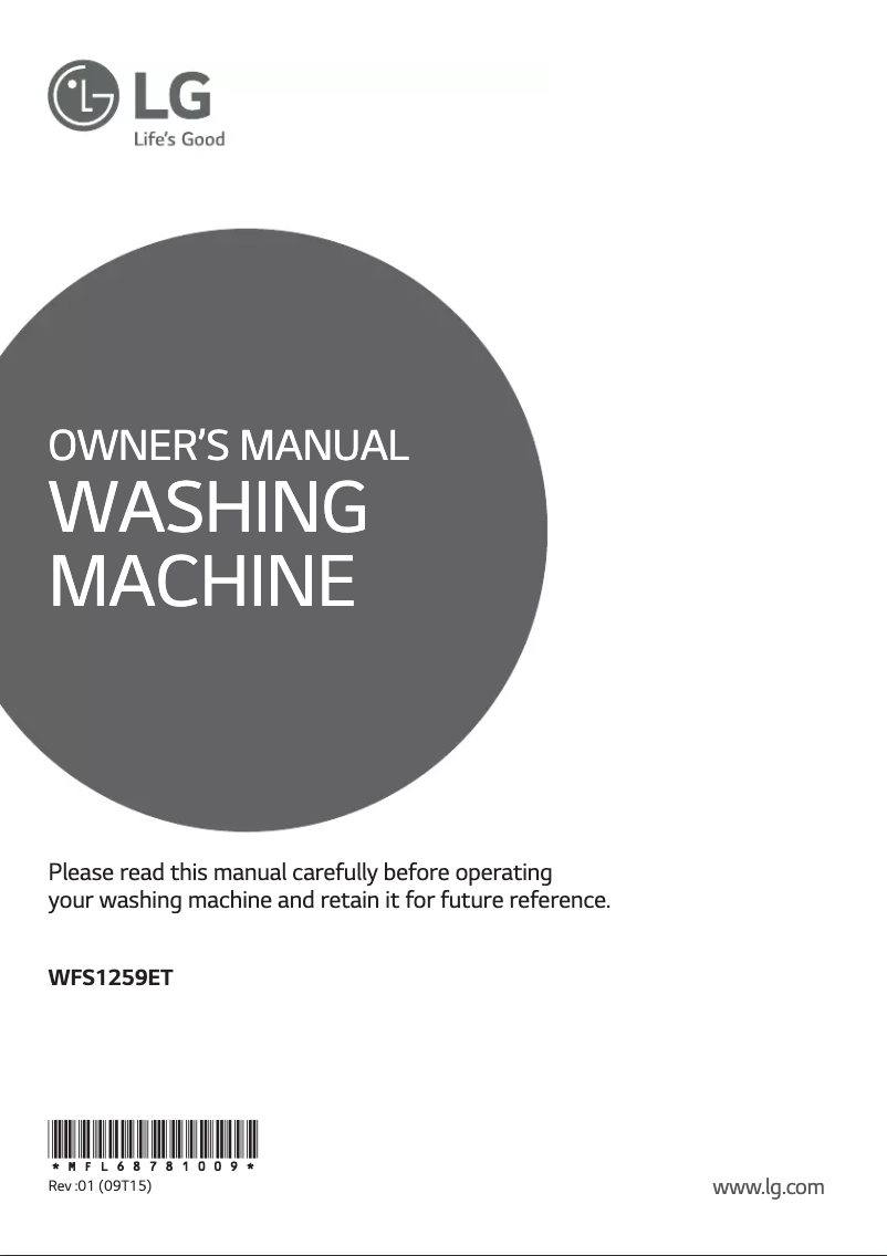 Imagen de la primera página del manual del dispositivo WFS1259ET