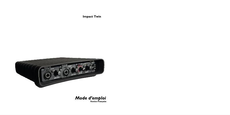 Página 1 del manual Manual de usuario TC Electronic Impact Twin