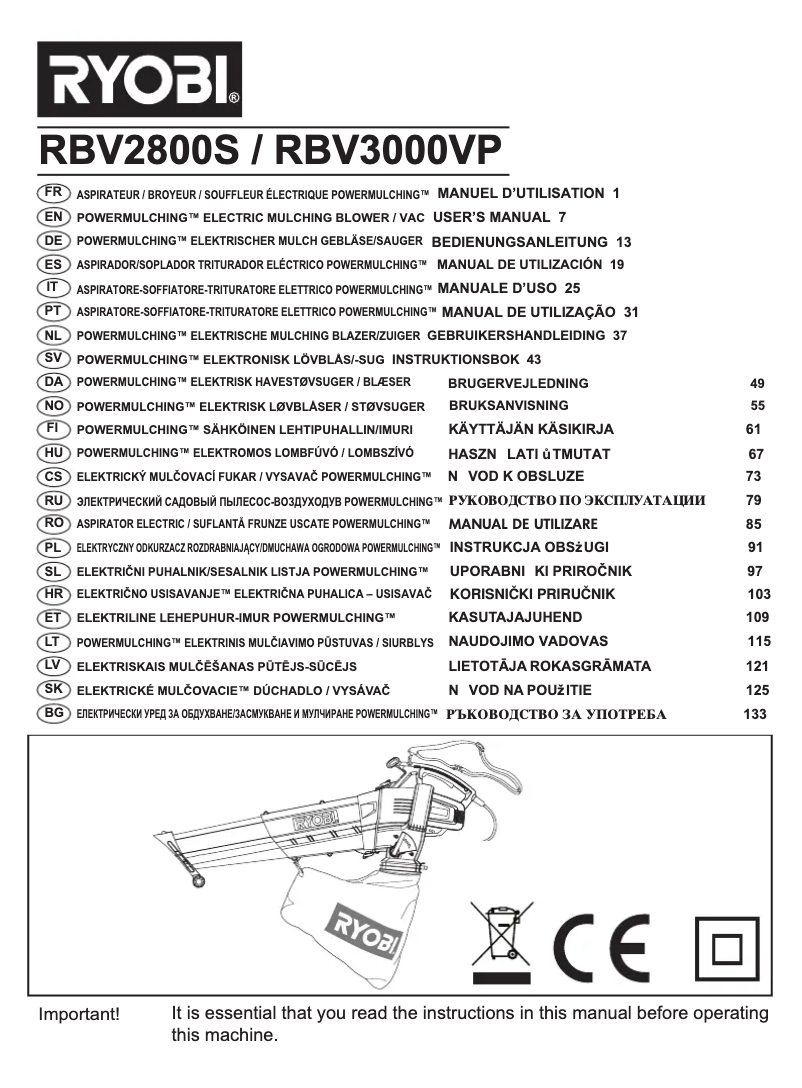 Imagen de la primera página del manual del dispositivo RBV3000VP