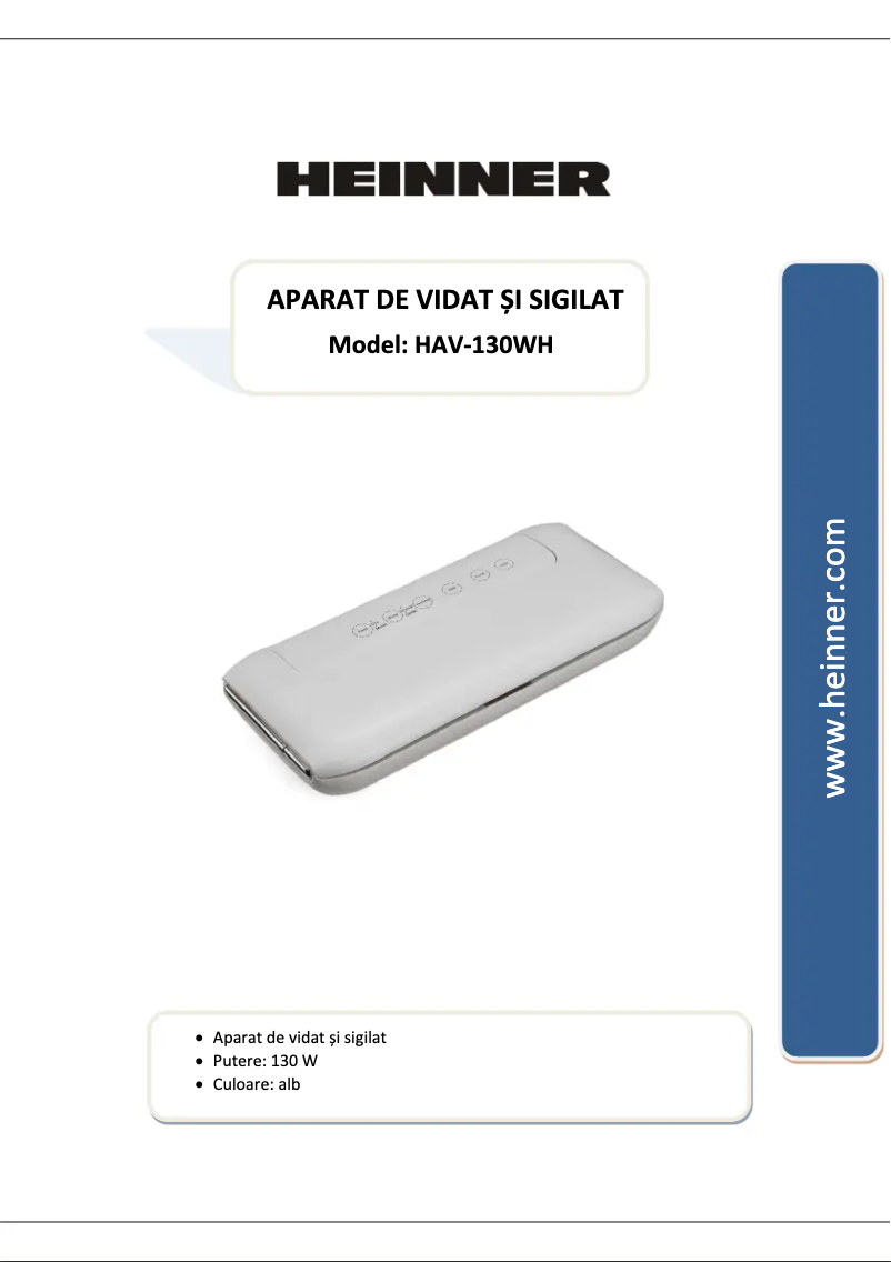 Página 1 del manual Manual de usuario Heinner HAV-130WH
