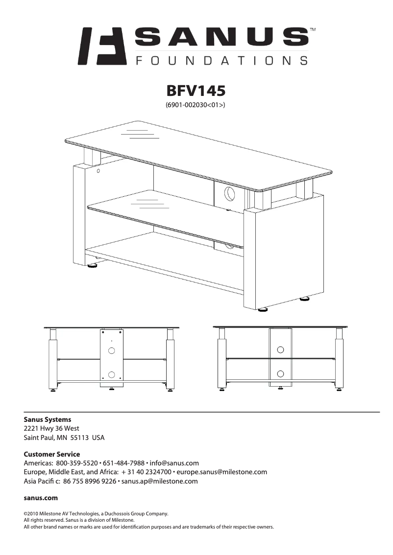 Imagen de la primera página del manual del dispositivo BFV145