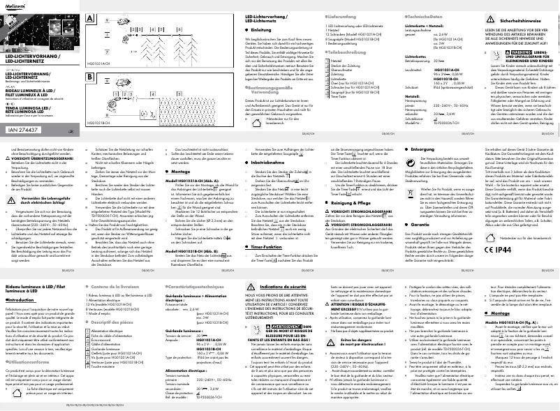 Página 1 del manual Manual de usuario Melinera HG01031A