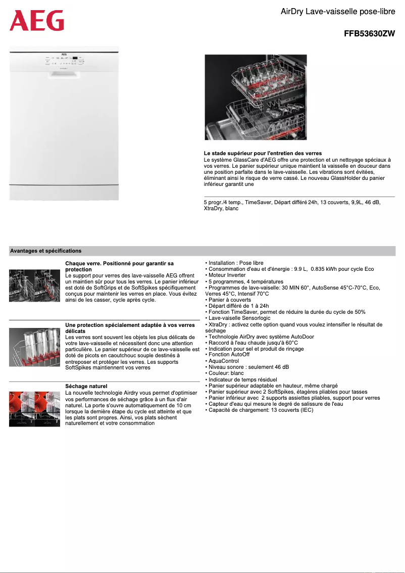 Página nº 1 - Ficha técnica AEG FFB53630ZW