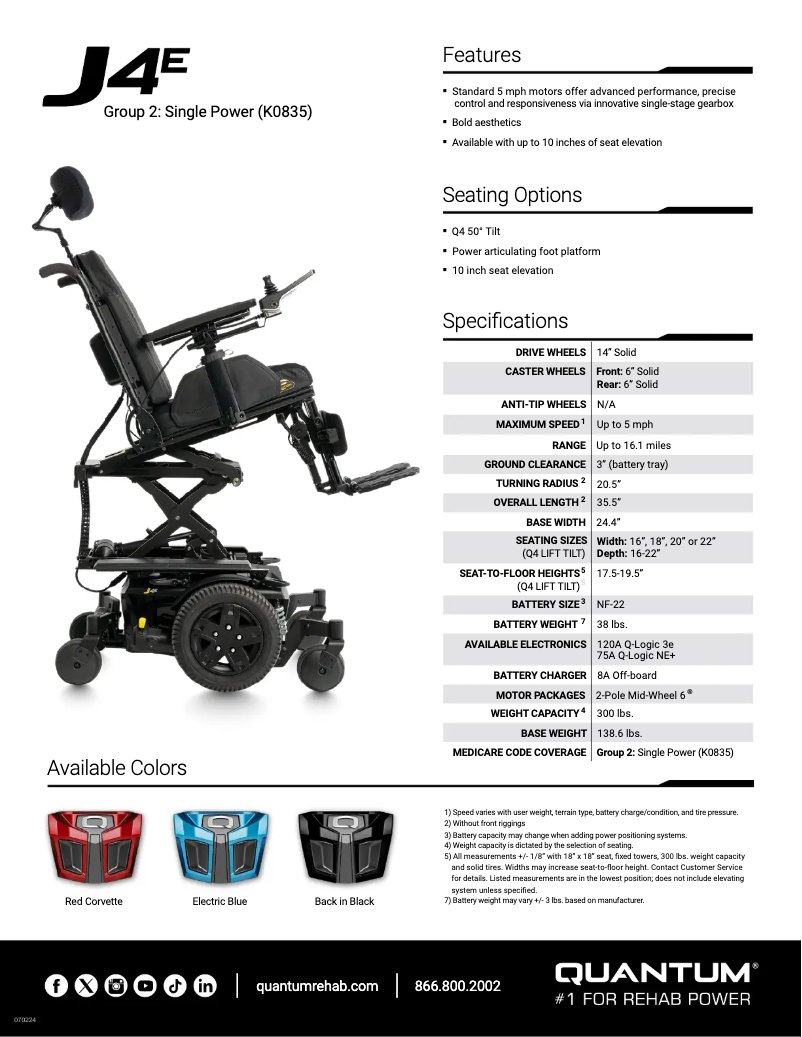 Página 1 del manual Folleto Quantum J4E