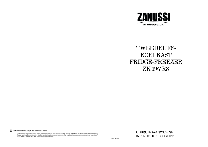 Página 1 del manual Manual de usuario Zanussi ZK 19/7 r3