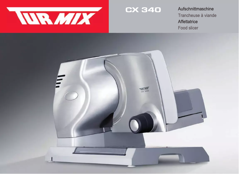 Página nº 1 - Manual de usuario Turmix CX 340