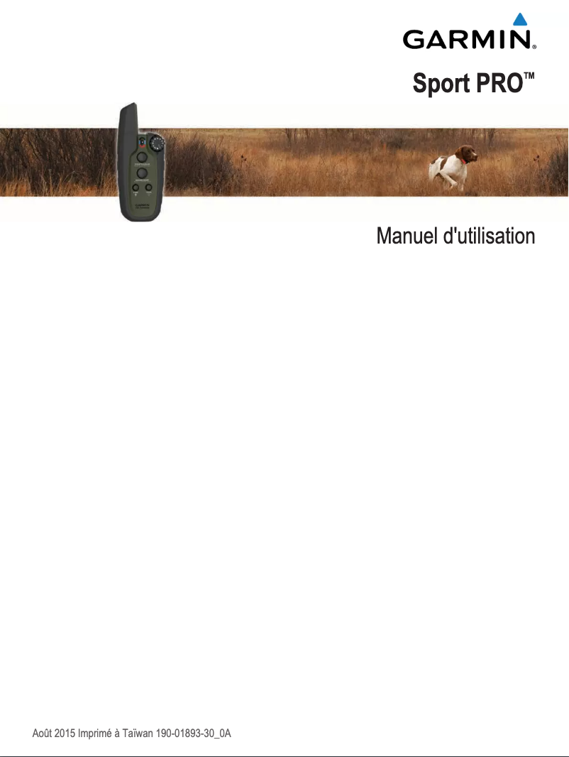 Imagen de la primera página del manual del dispositivo Sport Pro