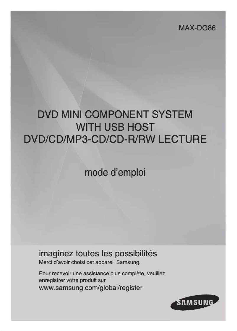 Página 1 del manual Manual de usuario Samsung MAX-DG86