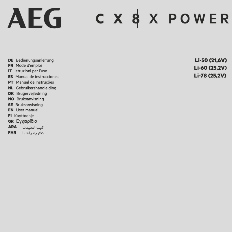 Página 1 del manual Manual de usuario AEG CX8 X Power
