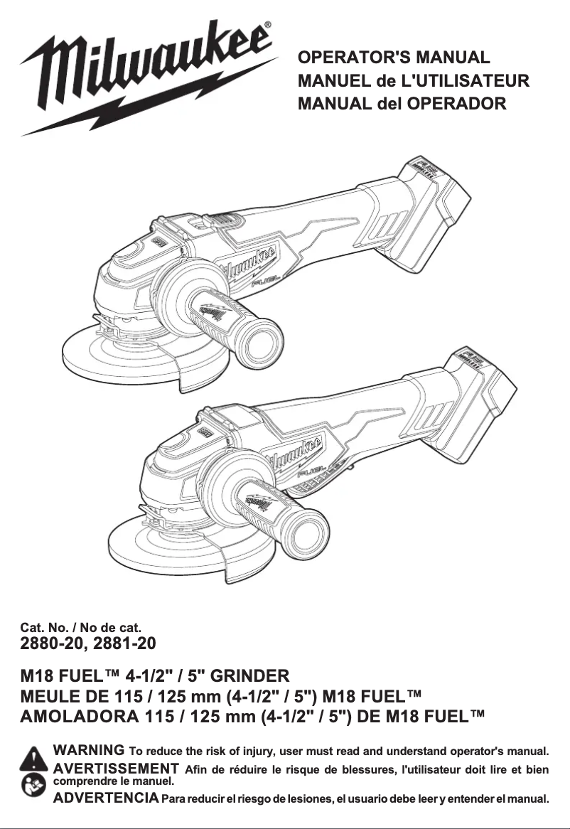 Imagen de la primera página del manual del dispositivo 2880-20
