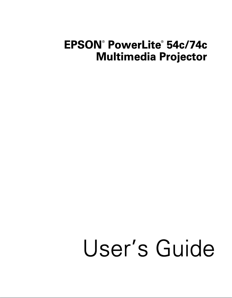 Página 1 del manual Manual de usuario Epson PowerLite 74c
