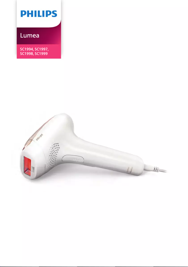 Página nº 1 - Manual de usuario Philips Lumea Advanced BRI921