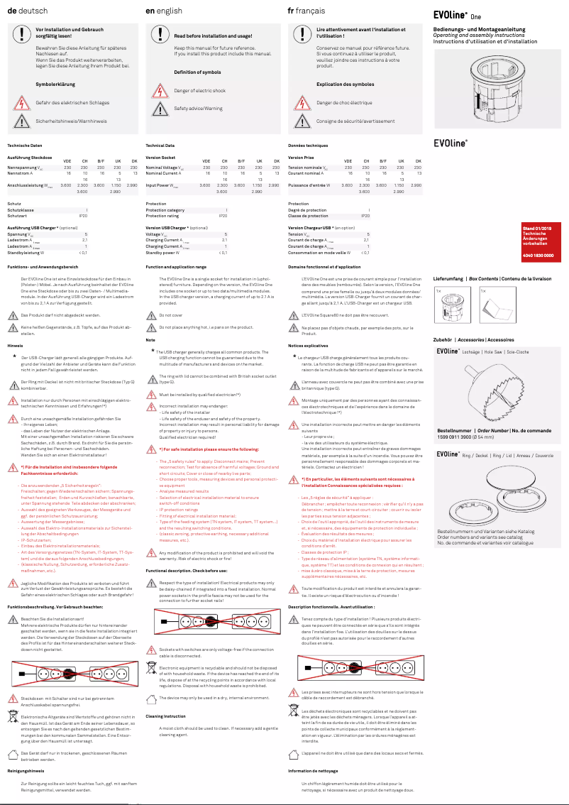 Imagen de la primera página del manual del dispositivo One