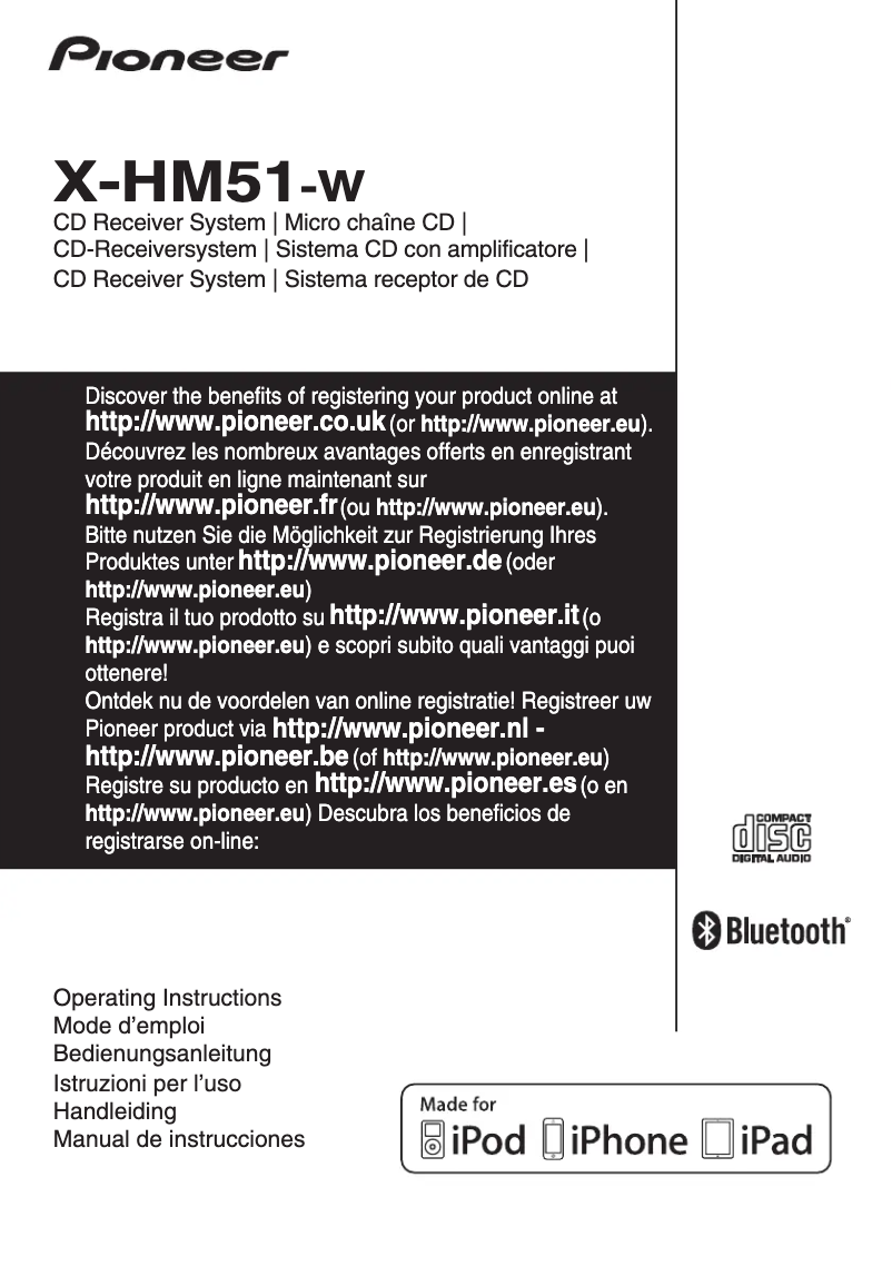 Imagen de la primera página del manual del dispositivo X-HM51-W