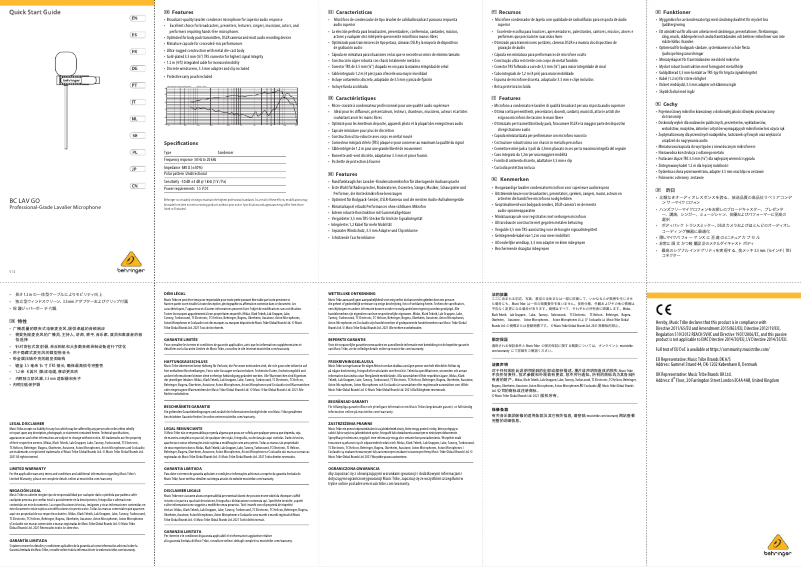 Imagen de la primera página del manual del dispositivo BC LAV GO