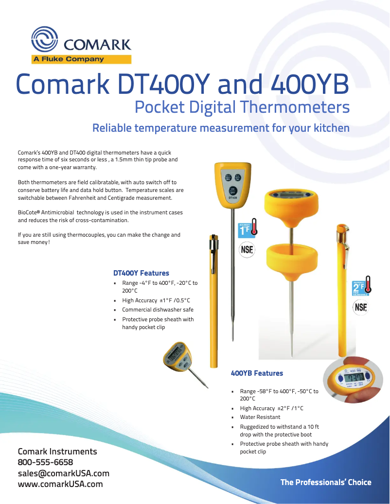 Página 1 del manual Manual de usuario Comark DT400Y