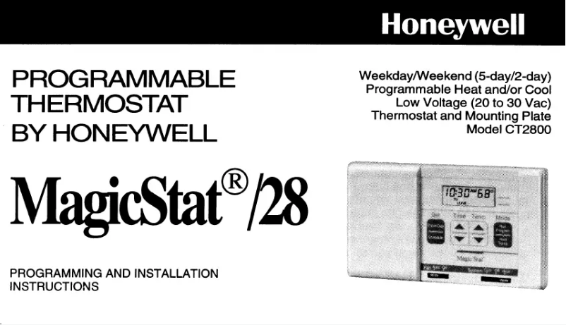 Página 1 del manual Manual de usuario Honeywell CT2800