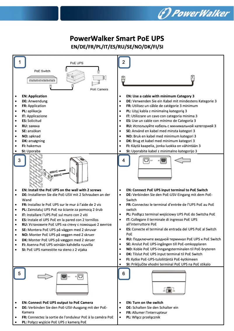 Imagen de la primera página del manual del dispositivo Smart PoE UPS