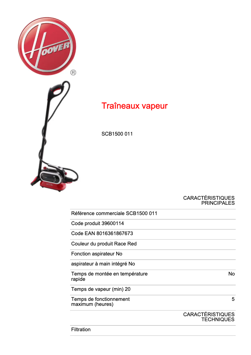 Imagen de la primera página del manual del dispositivo SteamJet SCB1500 011