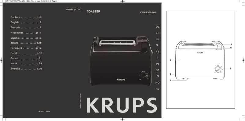 Página 1 del manual Manual de usuario Krups ProAroma KH 1518
