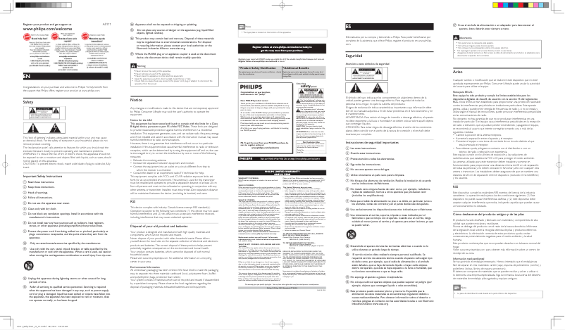 Imagen de la primera página del manual del dispositivo Fidelio AS111